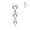 Surgical Steel, variant on Belly Button Ring Reverse Design with Three Prong Set Heart CZ Vertical Drop