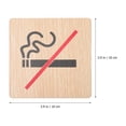 thumbnail image 2 of 4pcs No Smoking Warning Signs Hotel Warning Signs Wood No Smoking Boards, 2 of 7