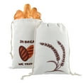 thumbnail image 1 of 2 Pcs Sacs à Pain en Lin pour Pain Maison Conteneur à Pain Réutilisable Sacs de Rangement à Cordon Grand Sac de Conservation en Lin Réutilisable Sacs à Pain Imprimés pour Stockage de Pain Cadeaux pour Boulangers 16x12 Pouces, 1 of 10