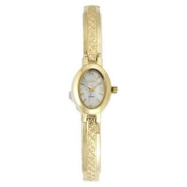 Elgin Adult Female Analog Bangle Watch with Matching Bracelet Two Tone EG9026ST Walmart