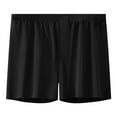 thumbnail image 2 of zeranth Men Summer Ice Silk Shorts Briefs Mid-rise Elastic Waistband Seamless Thin Underwear Loose Fit Wide Leg Sleeping Shorts, 2 of 7