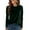 30#Dark Green, variant on Velvet Tops for Women Crewneck Long Sleeve Velour Shirt Ladies Dressy Casual Blouses Fall Fashion Purple M