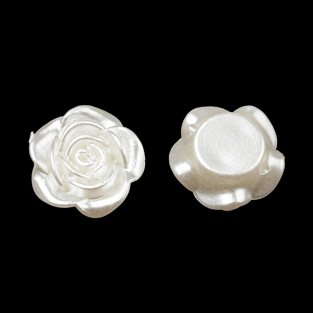 Imitation Pearl Beads Flower 14x14x5.5mm Hole: 1.5mm