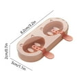 thumbnail image 3 of Wanfds Food Grade Silicone Molds Ice Cream Molds Is Suitable For Home Made Ice Cream Cheese Sticks(Pink), 3 of 6