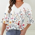 thumbnail image 2 of LiMoi Womens Fall Fashion 2025 Tops Womens Shirts Fall Tops for Women Trendy 3/4 Sleeve Casual Women's Blouse Items Ordered by Me Gifts, 2 of 6