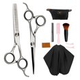 thumbnail image 2 of Set De Tijeras De Peluqueria shamjiam Tijeras De adelgazamiento negro, 2 of 9