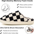 thumbnail image 4 of CHICVOMEY Unisex Plush Checkered House Slippers for Women & Men Memory Foam Slippers with Non-Slip Sole Indoor Outdoor Use Cozy Fuzzy Bedroom Slippers, 4 of 6
