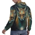 thumbnail image 6 of Naloa Vintage Pattern Fox Men's Casual Hooded Collar Drawstring Hoodies Pullover Sweatshirts Casual Long Sleeve Shirts-Small, 6 of 7
