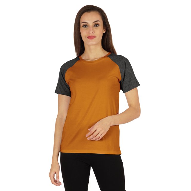 Inkmeso T-Shirt Raglan à Manches Courtes pour Femmes Coupe Régulière Décontracté Uni Basique Tee T-Shirts