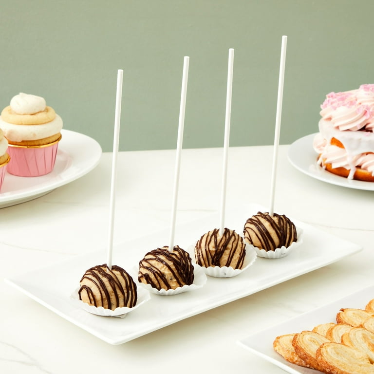 LIERFIS 100 Stück Cake Pop Stiele, 10cm Papier Lollipop Sticks