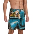 thumbnail image 2 of Sikiie Vintage Pickup Sunflower Dog Mens Pajama Shorts, Lightweight Lounge Pant with Pockets Soft Sleep Pj Shorts for MenXX-Large, 2 of 6