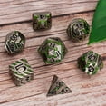 thumbnail image 5 of Maywin-Juego de dados de Metal a rayas D & D, 7 Uds., dados de brillo de Metal sólido con caja de regalo, Juego de dados poliédricos Rpg para juego de mesa Dnd, 5 of 5