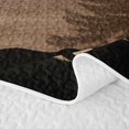 thumbnail image 5 of Manfei Retro Bear Family Quilt King, Nature Landscape King Coverlet Set, Brown Tan, Gray Reversible, 3pcs, 1 Bedspread and 2 Pillowcases, 5 of 7