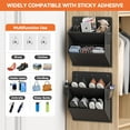 thumbnail image 4 of Black Hanging Shoe Organizer, for RV with Sticky Adhesive Tape 2 Piece, 4 of 7