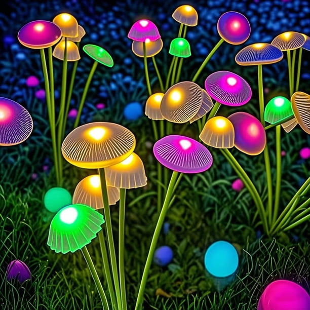 Lámpara decorativa luces LED solares, luces de jengibre solar, cadena de luces decorativas, iluminación exterior jardín, decoración interior hogar, luz solar recargable, cadena de 20 luces,