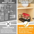 thumbnail image 4 of Pull Out Spice Rack Organizer for Cabinet, Heavy Duty Slide Out Seasoning Kitchen Organizer, Cabinet Organizer, with Labels, 5.2" W x10.75 D x10 H, 2 Drawers 2-Tier, 4 of 13