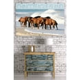 thumbnail image 2 of Chincoteague Island, Virginia, Horses on Beach (36x54 Giclee Gallery Art Print, Vivid Textured Wall Decor), 2 of 3