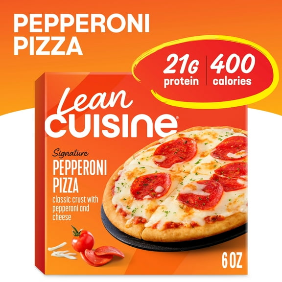 Lean Cuisine Pepperoni Traditional Mini Personal Pizza Microwave Meals for Lunch or Dinner, 6 oz (Frozen)