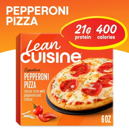 Lean Cuisine Pepperoni Traditional Mini Personal Pizza Microwave Meals for Lunch or Dinner, 6 oz (Frozen)