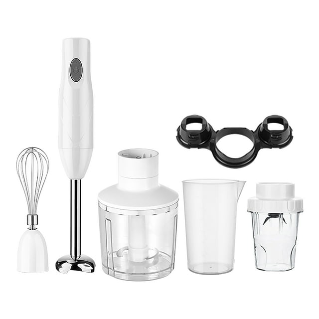 Máquina de cocción Batidora de mano 5 en 1 Batidora de varillas con vaso de mezcla Molinillo de carne y vegetales Batidor de huevos Batidos de alimentos Chopper Abanopi Máquina de cocción