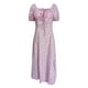 thumbnail image 3 of WILLBEST Vestido Midi Floral para Mujer, Vestido Fruncido con Abertura En El Busto, Estilo Bohemio, Cuello Cuadrado, Manga Corta, para Verano Extra Grande, 3 of 3