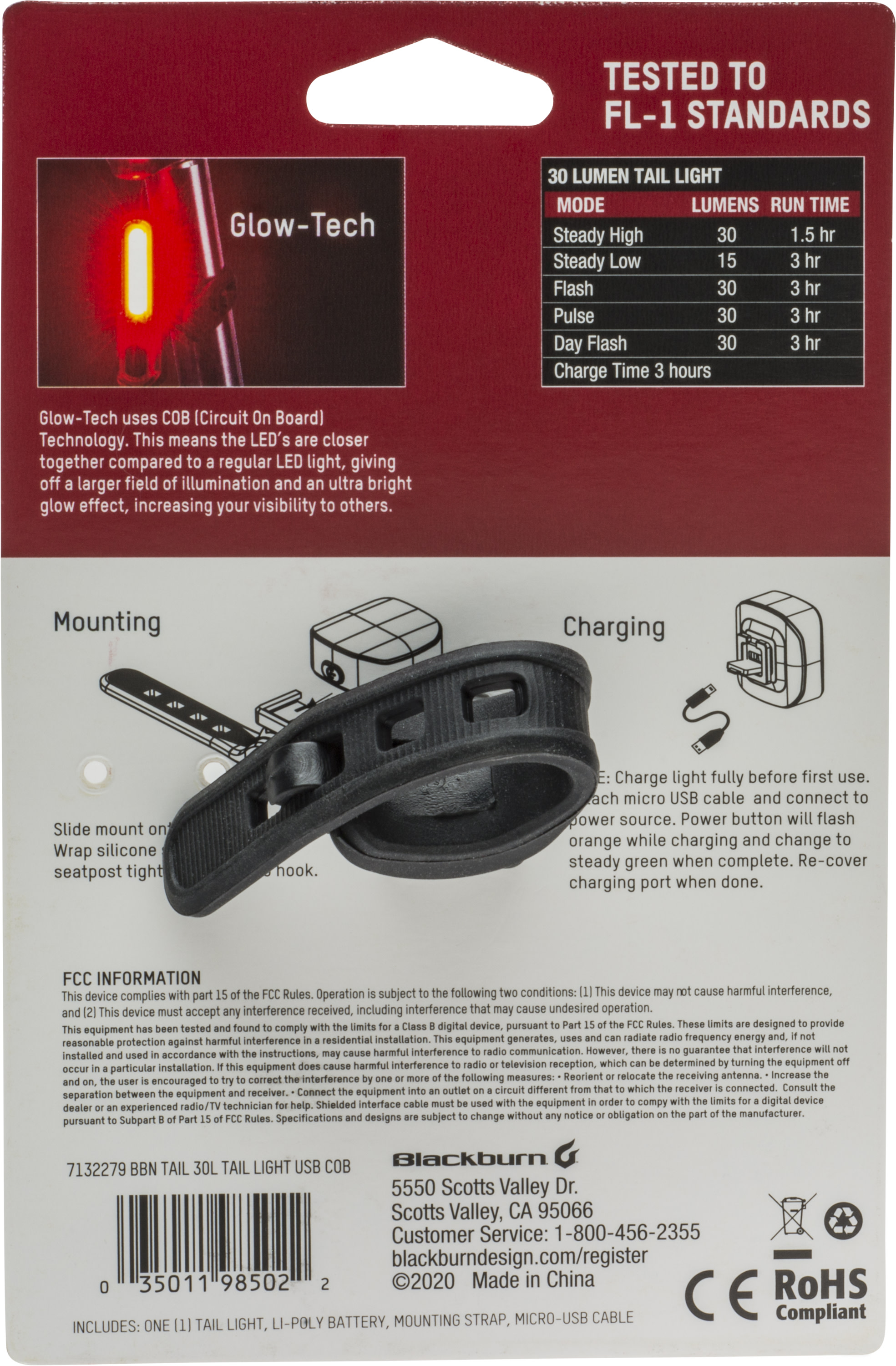 blackburn 30 lumen bicycle tail light