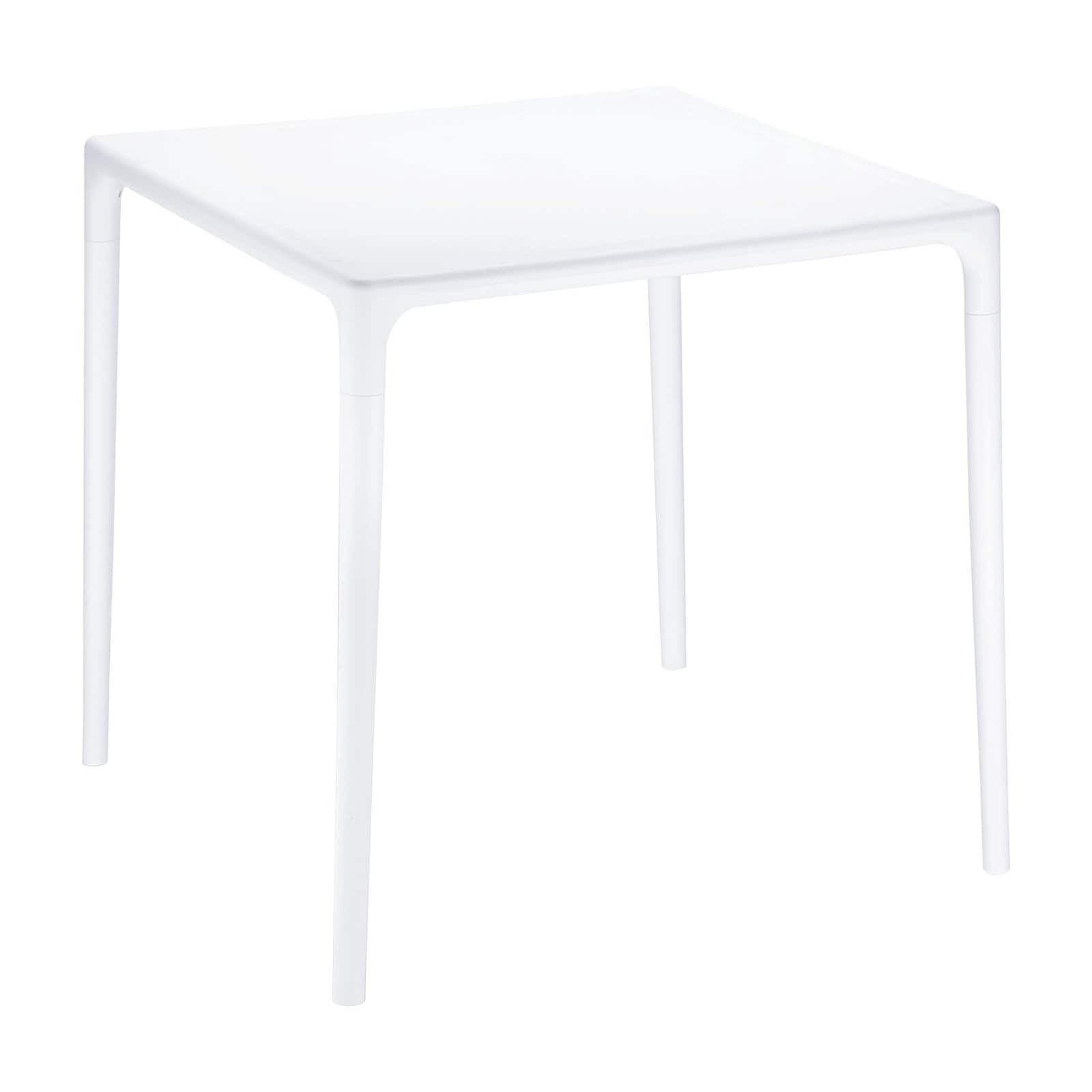 Compamia Viva 31" Resin Square Patio Dining Table in White 