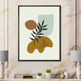 thumbnail image 2 of Designart 'Abstract Shapes With Botanical Minimalist Leaf II' Modern Framed Canvas Wall Art Print, 2 of 5