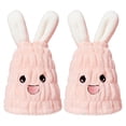 thumbnail image 1 of 2 toallas de secado rápido para niños, turbante de microfibra súper absorbente con orejas de conejo, gorro de secado rápido para ducha, 1 of 7