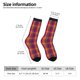 thumbnail image 2 of Balery Orange and Purple Plaid Calcetas Largas con Estampado para Hombre y Mujer – Suaves y Transpirables, Talla Única (US 5-11), 2 of 6