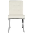 thumbnail image 3 of Safavieh Walsh Modern Glam X-Legs Tufted Side Chair, 3 of 12