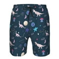 thumbnail image 4 of Naloa Space Dinosaur Men's Beach Shorts, Surfing shorts, Swim trunks, Quick Dry Swim Trunks for Surfing Beach Fun - X-Large, 4 of 9