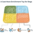 thumbnail image 2 of 2 Pack Dog Lick Mat with Suction Cups, 4 Texture Silicone Slow Feeder for Dogs & Cats, Non Slip Licking Pad for Anxiety Relief, Bathing, Grooming and Training, 2 of 8