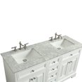 thumbnail image 4 of Eviva Monroe 60 in. White Double Bathroom Vanity with White Carrara Marble Top & White Undermount Porcelain Sinks, 4 of 6