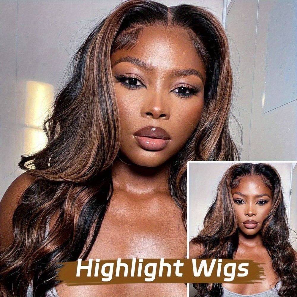 Lace Glueless Wig Human Hair Ombre Body Wave Hd Lace Front Wigs