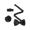 thumbnail image 2 of INSPIRE CHIC Men's Sequin Bow Ties Adjustable Neck Length Solid Color Bow Ties Black, 2 of 4
