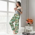 thumbnail image 5 of Cauagu Colorful Hawaii Palms Pajama Pants for Women Loose Fit Wide Leg Trouser Pants Casual Elastic Waist Drawstring Lounge Pants, 5 of 6