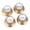 Gold Silver Top, variant on Metric Size 18 Splines Top Hat Bell Reflector 2 Volume 2 Tone Knobs Set for Asia Import Guitar Bass Split Shaft Pots Gold Gold Top