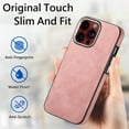 thumbnail image 6 of Case for Apple iPhone 11,Decase Shockproof Anti-Fingerprint Leather Skin-Friendly Cover Slim Fit Soft Phone Shell,for Apple iPhone 11 - Pink, 6 of 6