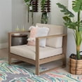 thumbnail image 2 of Afuera Living Modern Wood Outdoor Chair with Cushions in Natural, 2 of 13
