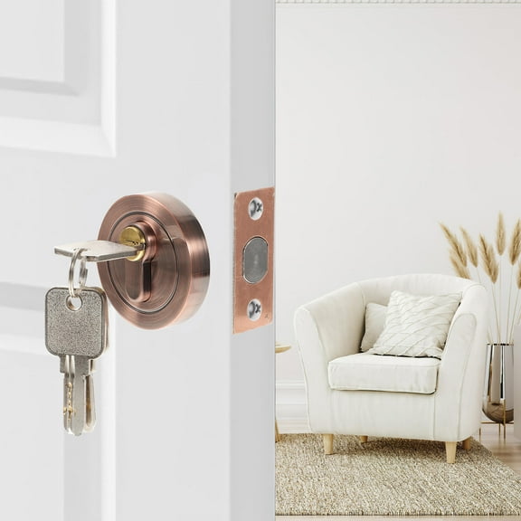 Raindrops Door Lock Bedroom Zinc Alloy Red Bronze Door Lock Simple Design 1 Set