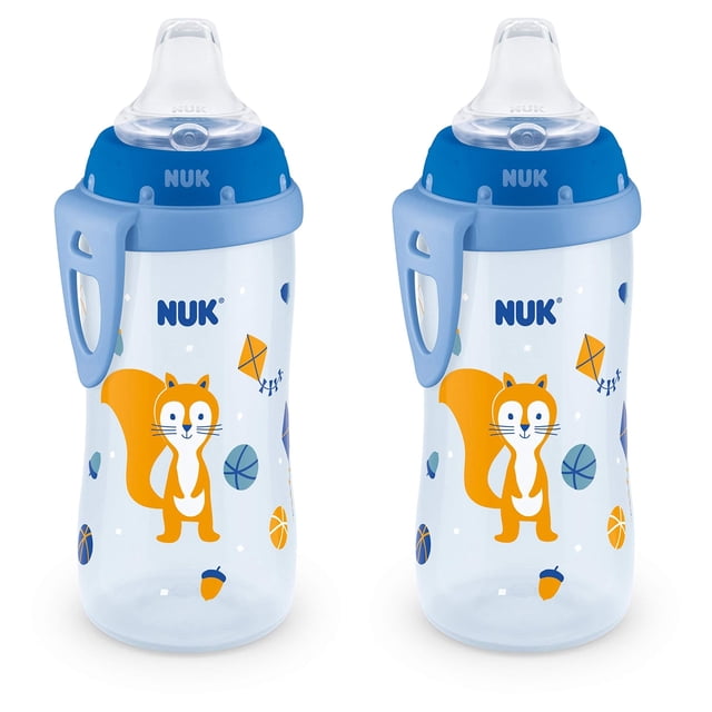 Sippy Cup NUK Active de silicona para niños pequeños, 300 ml, 8 m o más
