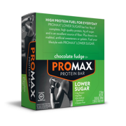 Promax Lower Sugar Protein Bar, Chocolate Fudge, 18g Protein, 12 Ct