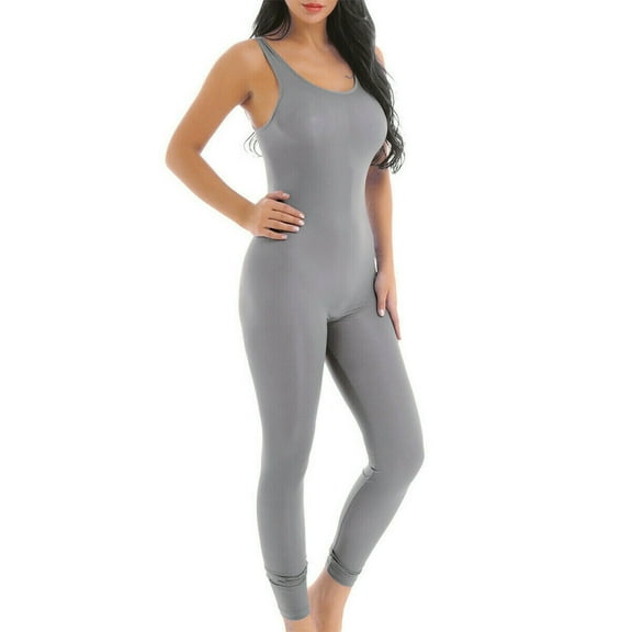 Aunavey Women's Sport Yoga Gym Backless Leotard Rompers Suit Fitness Jumpsuit Workout Bodysuits Tops