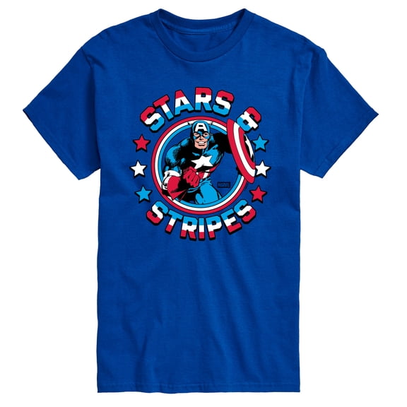 Captain America - Stars And Stripes - Men's Short Sleeve Graphic T-Shirt