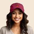 thumbnail image 3 of Dalix Tomato Embroidered Cap Cotton Baseball Cute Cool Dad Hat Womens in Maroon, 3 of 5