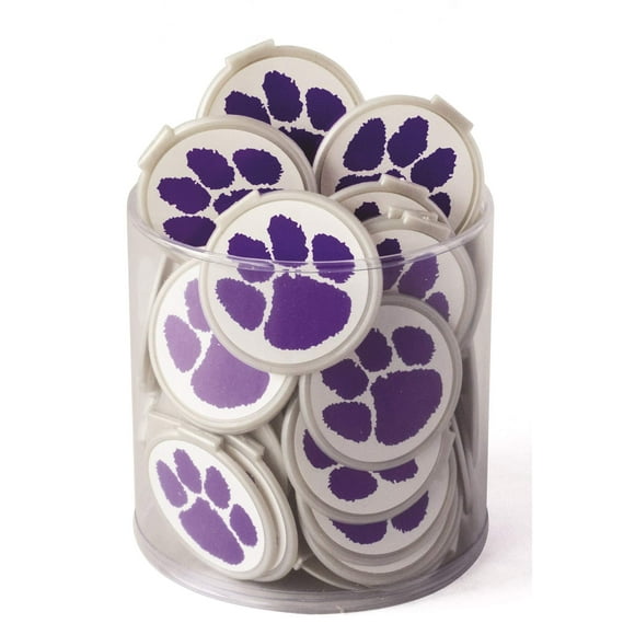 Mascot PAW Print School Spirit Bulk Bookmarks for Kids Purple Clip Over The Page 75 Pack Bulk Bookmarks for Girls Boys. Perfect Student Incentives Prizes Classroom Rewards & Reading Awards!
