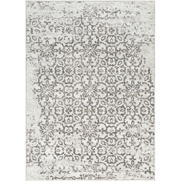 Walmart Lilia Gray 7'10" x 10'2" Traditional Distressed Area Rug