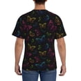 thumbnail image 3 of Bixox Men's Butterfly Printed Short Sleeve Skinny Athletic T-Shirt, 3 of 6