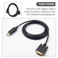 thumbnail image 3 of LEEYNEER Black DisplayPort to VGA Adapter  Business Use 1Pack, 3 of 8